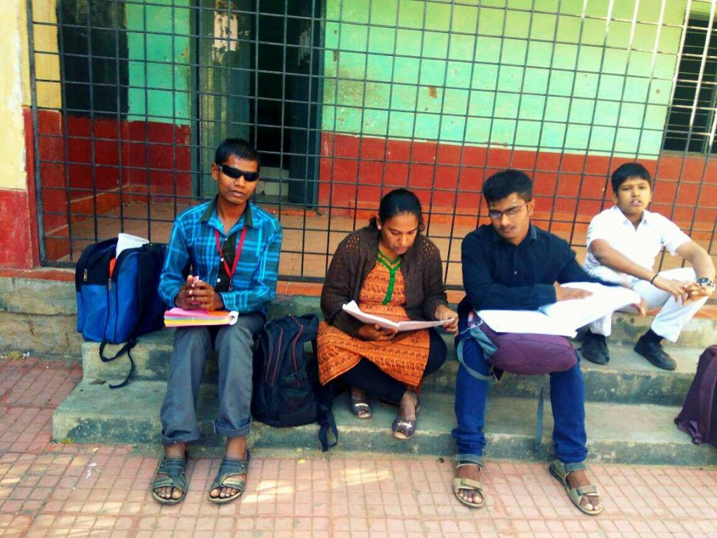 Pushpa Preeya preparing the candidates before exam